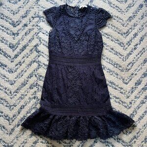 Sea New York Navy Blue lace detailed dress Size 8